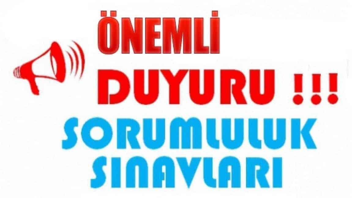Şubat Dönemi Sorumluluk Sınavı Tarihleri Belli Oldu.